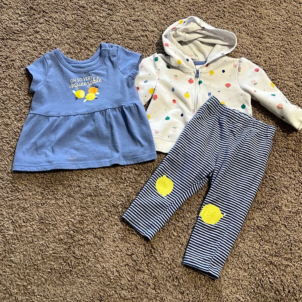Baby 6-9 month set Lemons